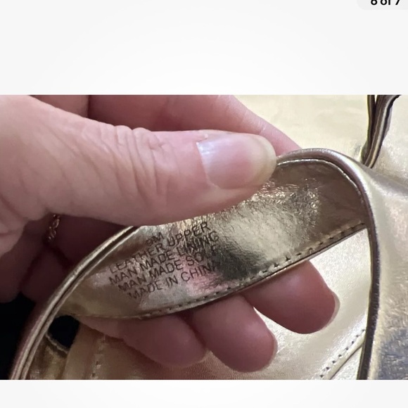 Lilly Pulitzer 9 Callie gold toe sandals nwob - Picture 4 of 5